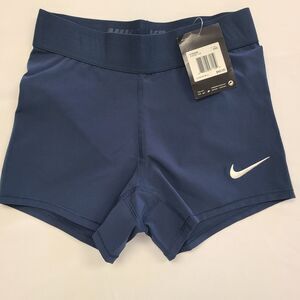 NWT Nike Dri Fit Navy Blue Womens Compression Volleyball Shorts XXS 658065-419